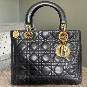 Vintage Christian Dior Lady Dior Black